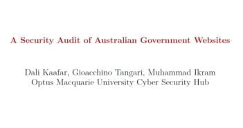 Security audit of publicly accessible Australian government websites has been released